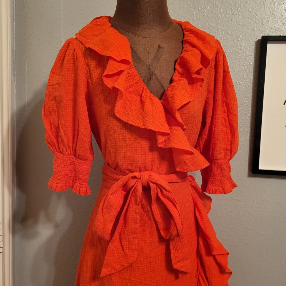 J.Crew Ruffle Wrap Dress - Picture 7 of 13
